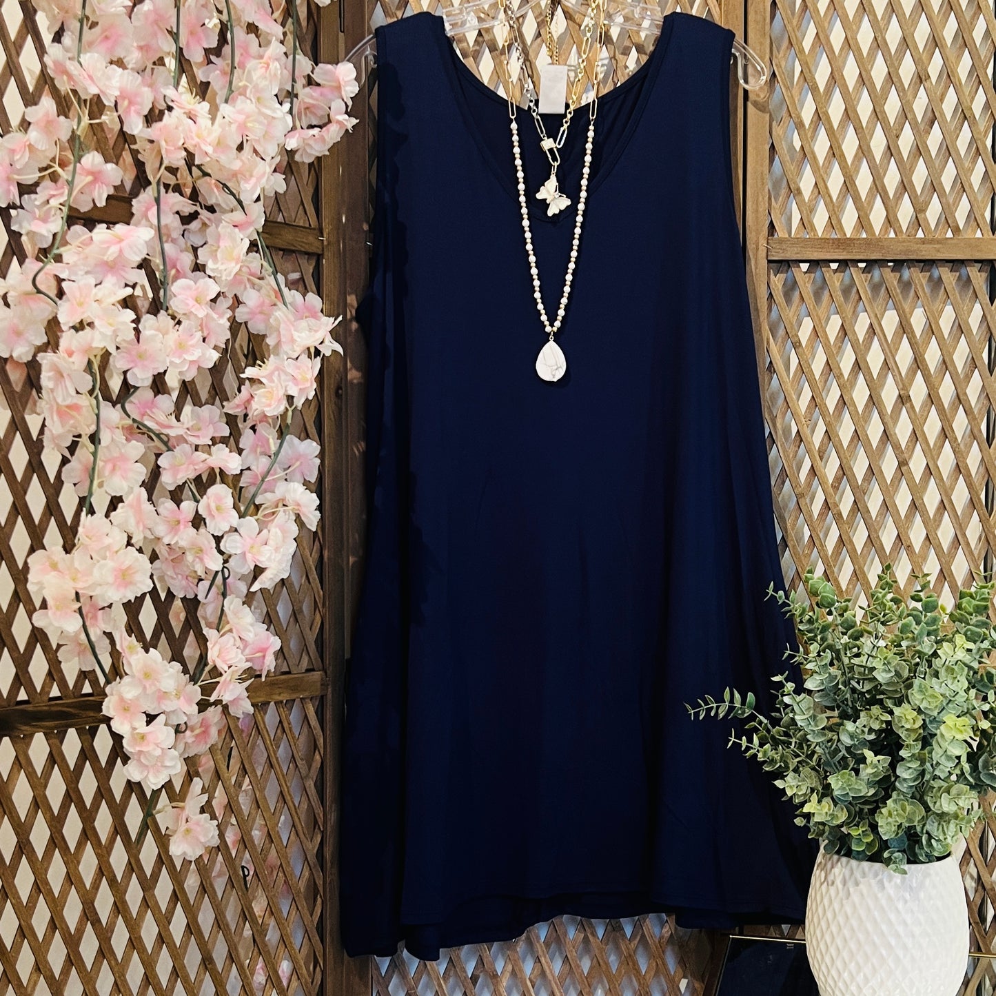 The Solid Summer Must Have Dress: Navy Blue