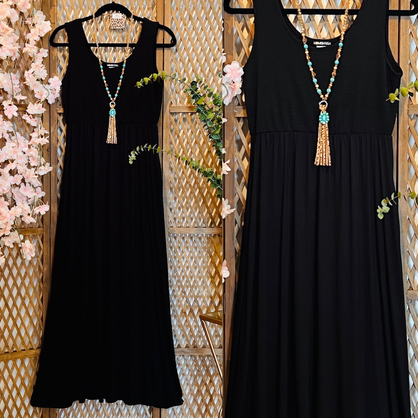 Black Maxi with Smocked Top