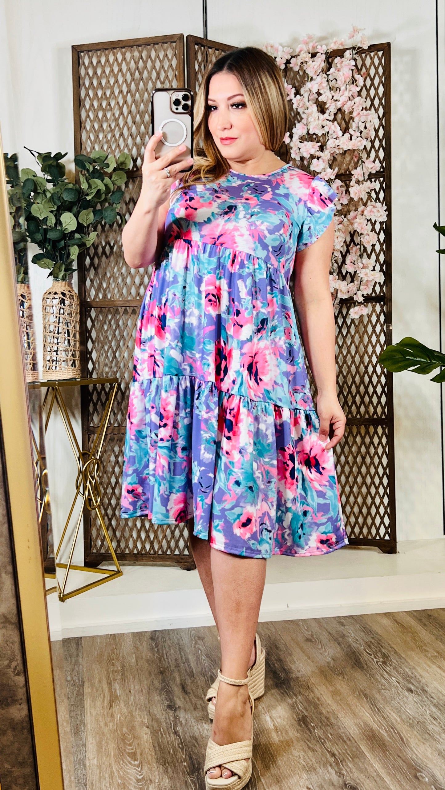 Floral Tiered Dress