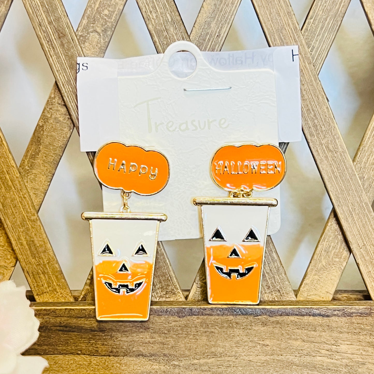 Happy Halloween Coffee Earrings