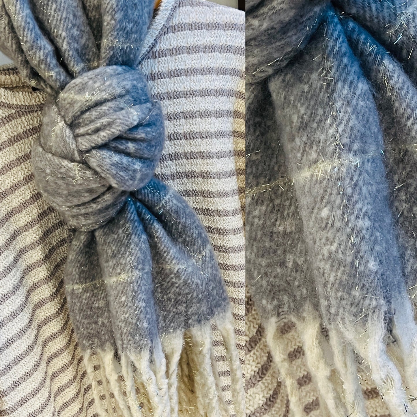 Striped Scarf (Grey)