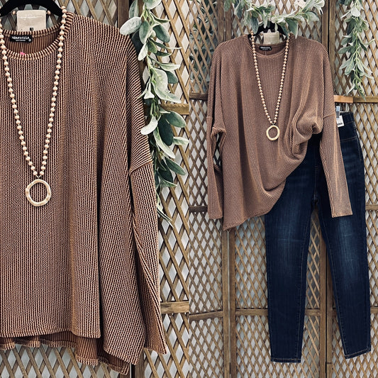 Long Sleeve Tunic: Camel